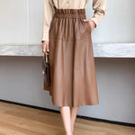 Arden Midi Leather Skirt