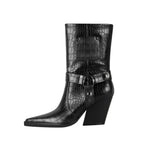 Westline Buckle Ankle Boots
