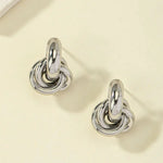 Geometric Knot Stud Earrings