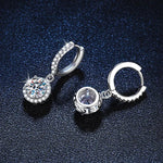 Sterling Silver 1 Carat Moissanite Earrings