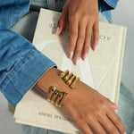 Vintage Gold Adjustable Stone Bracelet