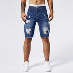 Distressed Denim Shorts
