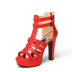 Lucia Leather Platform Sandals