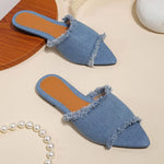 Riviera Denim Slides