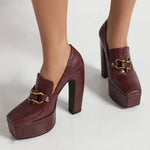 Milano Leather Platform Pumps