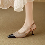 Capri Leather Slingback Heels