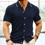 Carlo Marino Button-Down Knit Polo