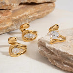 Timeless Gold Water Drop Zirconia Ring