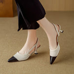 Capri Leather Slingback Heels