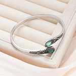 Vintage Bracelet with Colorful Gems and Tribal Design