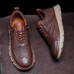 Crest Leather Sneakers