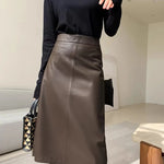 Avery Leather Skirt