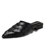 Sofia Woven Leather Mules