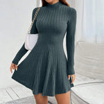 Mia Muse Mock Neck Knit Dress