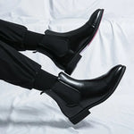 Belucio Leather Chelsea Boots