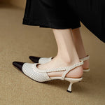 Capri Leather Slingback Heels