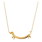 Gold-Tone Dachshund Necklace