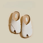Elena Criss-Cross Leather Mules