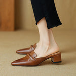 Victoria Leather Mules