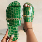 Sophia Croc Skin Sandals