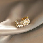 Vintage Adjustable Pearl Zirconia Ring