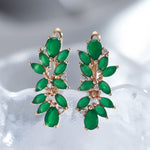 Emerald Vine Drop Earrings