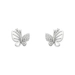 Elegant Zircon Butterfly Stud Earrings