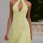 Zeagoo Women's Chic Sleeveless Halter Mini Dress