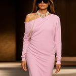 Zeagoo Elegant Off Shoulder Midi Dress for Women Casual Elegant Summer 2026 Work Brunch