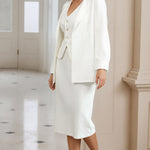 Zeagoo Women's Business Luxury Vest Blazer Skirt 3-Piece Set