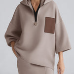 Zeagoo Women's Casual Hoodie and Slit Skirt Matching Set
