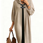 Zeagoo Women's Casual Buckle Accent Straight Cut Dress