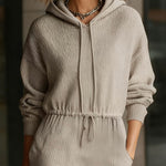 Zeagoo Women's Casual Sporty Hooded Midi Dress