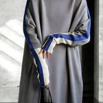 Zeagoo Women's Cozy Vibrant Colorblock Mock Neck Maxi Dress