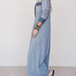 Zeagoo Women's Comfy Loose Fit Contrast Color V-Neck Jumpsuit