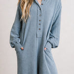 Zeagoo Women's Casual Easygoing Style Textured Jumpsuit