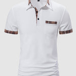 Men's Plaid Contrast Color Business Casual POLO