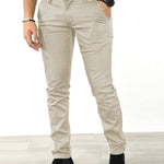 Men's Solid Color Basic Slim Fit Business Casual Pants
