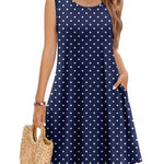Zeagoo Women's Casual Floral Sleeveless Sundress with Pockets (US Only)