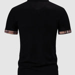 Men's Plaid Contrast Color Business Casual POLO