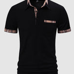 Men's Plaid Contrast Color Business Casual POLO