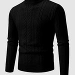 Men's Classic Geometric Slim Stand Collar Sweater