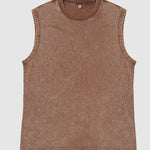 Men's 100% cotton vintage sleeveless T-shirt