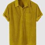 Men's Corduroy Short Sleeve Shirt