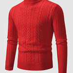 Men's Classic Geometric Slim Stand Collar Sweater