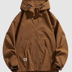 Men's drawstring double pocket shell jacket