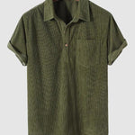 Men's Corduroy Short Sleeve Shirt