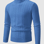 Men's Classic Geometric Slim Stand Collar Sweater