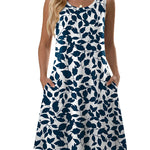 Zeagoo Women's Casual Floral Sleeveless Sundress with Pockets (US Only)