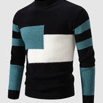 Men's Color Block Crew Neck Sweater